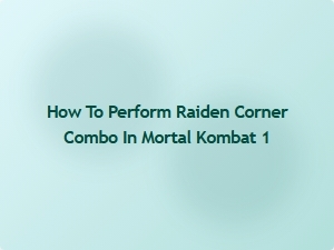 How to Perform Raiden Corner Combo in Mortal Kombat 1